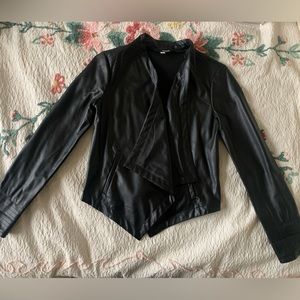 Brooklyn Industries faux leather blazer